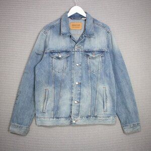 Modern Levi's Strauss Faded Distressed Jean Jacket
